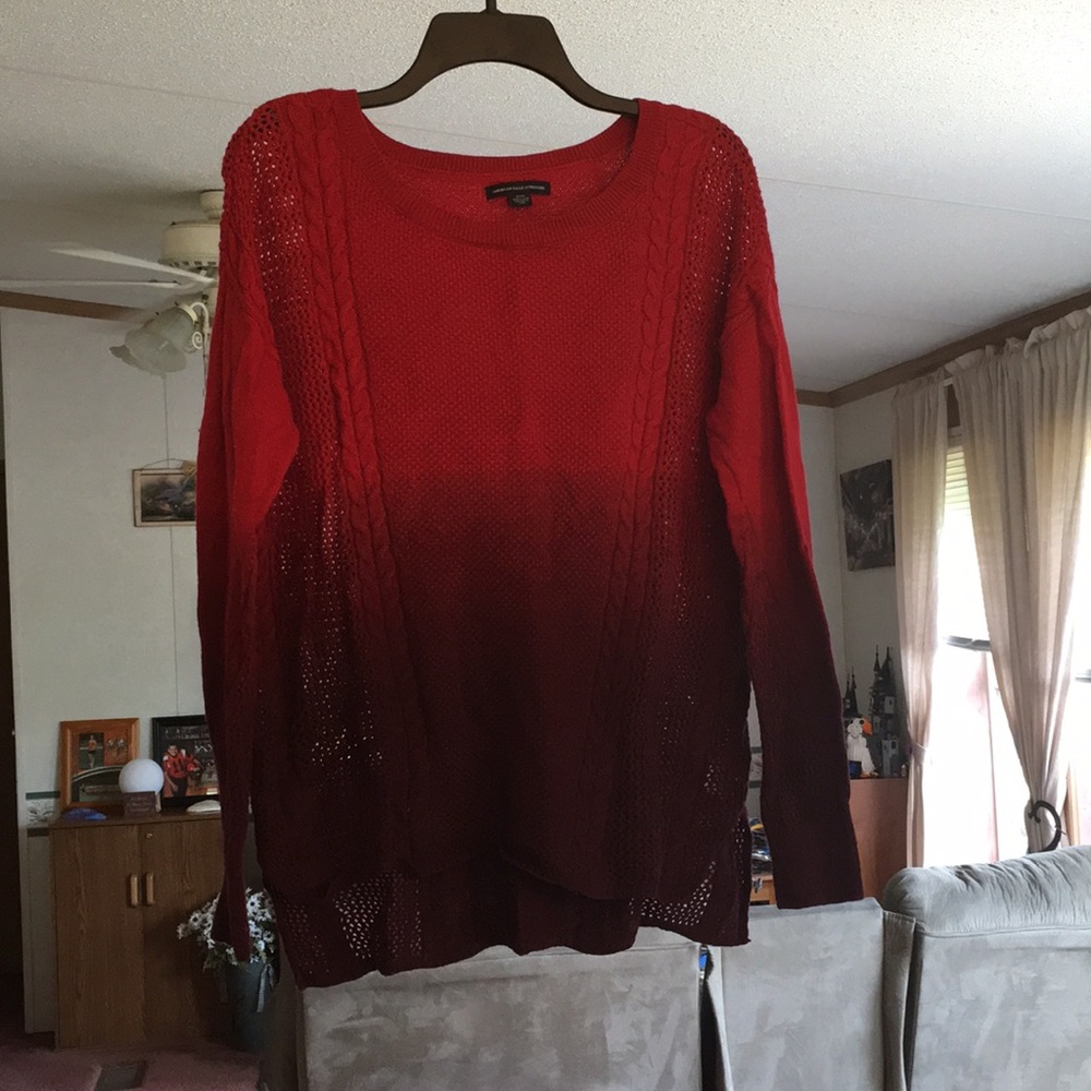 Red ombré AE sweater